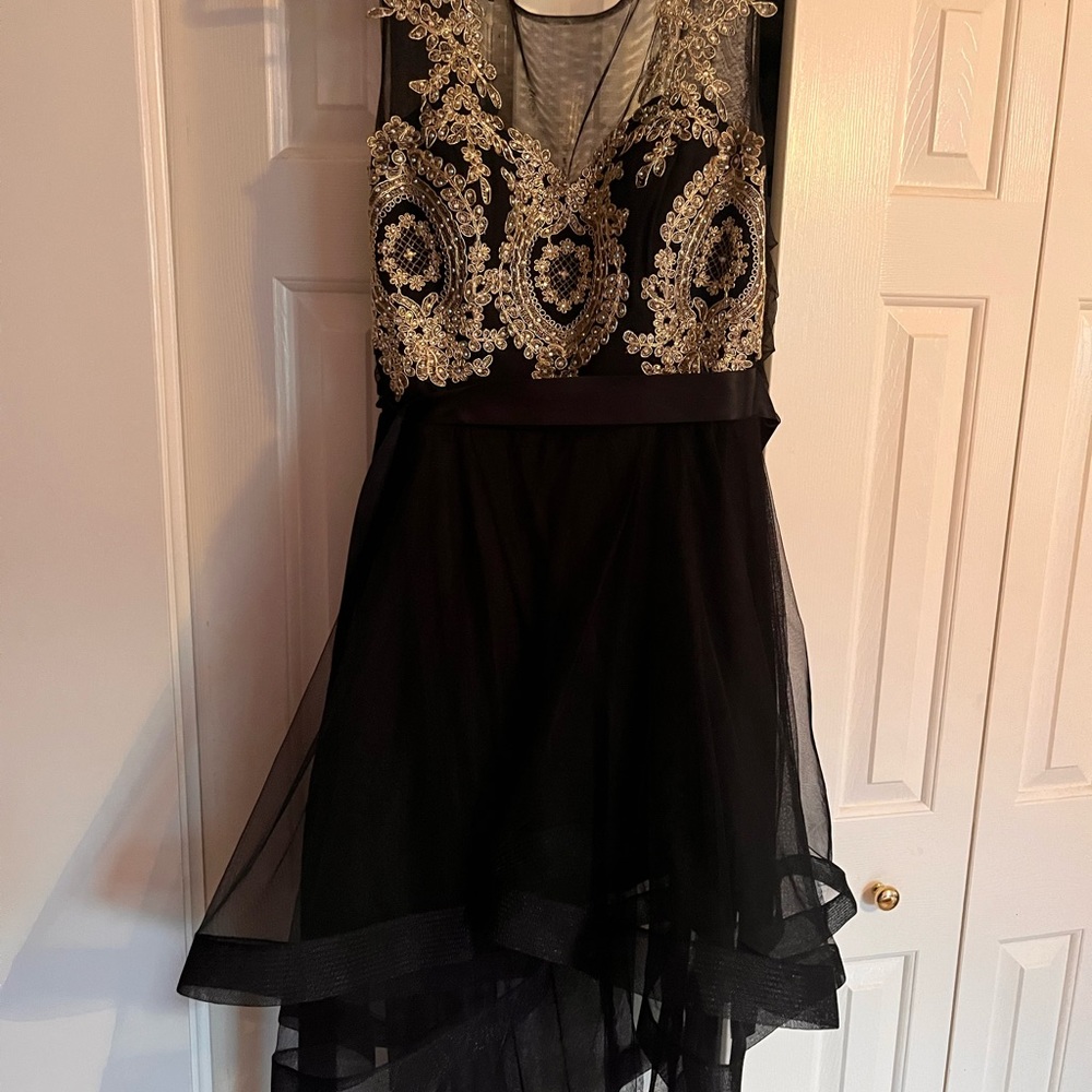 Black and Gold Formal Dress